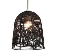 Beautiful Stunning Design Black Izabella Wicker Light Shade Easy Fit Celling Light Shade Ideal for Living Rooms and Bedrooms Home Decor -A52