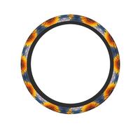 Beautiful Sunflower 2 Print Stylish Steering Wheel Cover Non-Slip Functionality Vehicles Interior Accessory