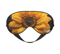 Beautiful Sunflower 4 Print Functionality Cozy Eye Mask Adjustable Strap Nap Night Travel Camping Yoga Relax
