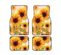 Beautiful Sunflower Car Floor Mats Set Of 4,Front Rear Carpets Mats