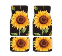 Beautiful Sunflower Car Floor Mats Set Of 4,Front Rear Carpets Mats