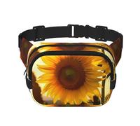 Beautiful Sunflower Fanny Pack Adjustable Crossbody Bag Large Waist Bag Travel Belt Bag Unisex Bum Bag