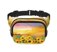 Beautiful Sunflower Field Sunset Fanny Packs for Women Men, Fashion Waist Packs for Workout Running Traveling Hiking