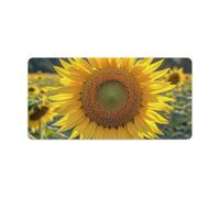 Beautiful Sunflower Gaming Mouse Mat Large Desk Pad 24 X 12 Inches Non-Slip Rubber Extended Computer Mat Desktop Protector Pad with Stitched Edge for Office Home Keyboard