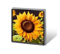 Beautiful Sunflower Lapel Pin Fashion Brooch Pin Cute Button Badges Square Button Pins Enamel Pins Metal Pinback for Hat Shirt Clothing Bags Decoration
