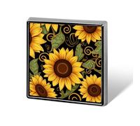 Beautiful Sunflower Lapel Pin for Men Brooches And Pins for Women Square Metal Badge for Shirts, Jackets, Hats | Durable Fashion Accessory & Gift for Men, Women, Events
