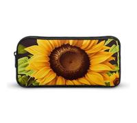 Beautiful Sunflower Pencil Case - Large Aesthetic Makeup Bag Multi-Purpose Pencil Pouch Cute Cosmetic Bag with Zipper Closure for Office, Home, Study & Travel