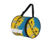 Beautiful Sunflower Print Camping Toilet Paper Holder, Hanging Roll Paper Storage Bag, Waterproof & Foldable Tissue Holder For Home Office Toilets Car Tent
