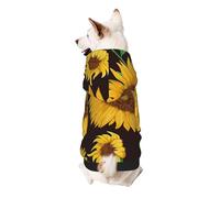Beautiful Sunflower. Print Dog Hoodie Sweatshirt For Small Dogs, Warm, Soft And Breathable Pet Clothes, Easy To Wear Jumper For Winter And Fall Warm
