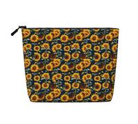 Beautiful Sunflower Print Print Lightweight Makeup Bag Women Daily Travel Weekend Getaways Toiletry Cosmetic Pouch
