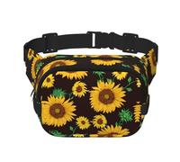 Beautiful Sunflower Print Stylish and Practical Waist Bag,Adjustable,Perfect for Travel,and Outdoor Activities