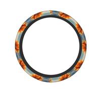 Beautiful Sunflower Print Stylish Steering Wheel Cover Non-Slip Functionality Vehicles Interior Accessory
