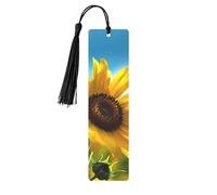 Beautiful Sunflower Printed Metal Bookmarks M - Black Lightweight Aluminium Book Marker for Books, Journals & Gifts, Ideal Book Lovers, Holiday Decor & Crafts