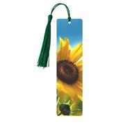 Beautiful Sunflower Printed Metal Bookmarks S - Dark Green Lightweight Aluminium Book Marker for Books, Journals & Gifts, Ideal Book Lovers, Holiday Decor & Crafts