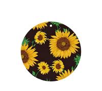 Beautiful Sunflower Printing 10 Pcs Car Air Freshener Fragrant Sheets,Car Hanging Accessories With Strings For Decor