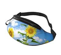 Beautiful Sunflower Sport Waist Bag Travel Bumbags with Zipper and Earphone Hole, Running Fanny Pack Waist Pack with Adjustable Belt for Men Women