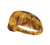 Beautiful sunflowers Printed Running Headband Women, Foldable Adjustable Width, Non Slip for Workout Washing and Spa