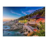 Beautiful Sunrise Haedong Yongongs Temple Busan, Korea - Premium 1000 pieces Puzzle - MyPuzzle special collection from Puzzle Galaxy