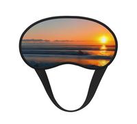 Beautiful Sunrise Ocean Print Black Out Eye Mask for Sleeping Airplane, Sleep Mask Polyester for Home and Travel