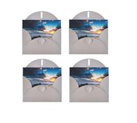 Beautiful Sunrise On Sea Horizontal Full Single-Sided Printing Pearlescent Paper Birthday Halloween Christmas Halloween Birthday Party Holiday Greeting Card