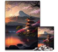 Beautiful Sunset Japanese Puzzles 1000 Pieces for Adults Puzzles for Adults Challenging Brain Teaser for Teenagers Family Game Night Fun 1000 PCS(38x26cm)