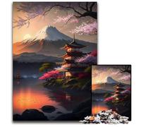 Beautiful Sunset Japanese Puzzles for 1000 Piece Impossible Jigsaw Puzzles for Adults Perfect for Family Fun Party Games Birthday Party Favors 1000 PCS(75x50cm)