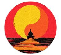 Beautiful Sunset Jigsaw Puzzles Yin Yang Symbol Challenge Toy Educational Games Home Decoration for Adults& Teenager Age 14 Years Up 1000pcs (67.5x67.5cm)