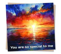 Beautiful Sunset Scene Thank You Card For A Special Friend or Loved One - You Are So Special To Me