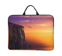 Beautiful Sunset Sea 14 Inch Printed Laptop Sleeve, 600d Oxford-Cloth Shockproof Laptop Case With Thickened Pearl Cotton,Waterproof Portable Laptop Handbag Cover