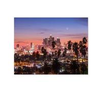 Beautiful sunset through the palm trees, Los Angeles, California，Jigsaw Puzzle Adults Kids Children's Educational Toy Personalized Gift（75x50cm）-D4