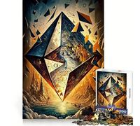 Beautiful Surreal Chaos Puzzle for Adults 1000 Pieces Brain Capacity Tranquil Pastime Secure Lock Creative Gift (38x26cm)