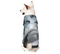 Beautiful swan Feathers Pet Clothes for Dogs - Soft and Warm Dog Hoodie Sweater, Suitable for Small and Medium-Sized Dogs and Cats,Black