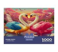 Beautiful Swan Jigsaws 1000 Piece Women, Gifts for Men - A Funny And Artistic Puzzle Swan in The Lake Beautiful Decoration 70x50cm/1000pcs
