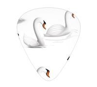 Beautiful swan Printed pick set - 12 pieces, thin, medium and thick guitar picks, suitable for guitar, bass, electric guitar and ukulele