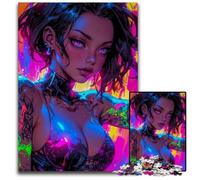 Beautiful Tattoo Anime Jigsaw Puzzles for Adults 1000 Piece Difficult Puzzles for Adults Interactive Family Game Brain Challenge Educational Toy 1000 PCS(38x26cm)