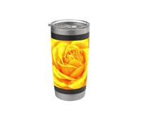 Beautiful Texan Yellow Rose Closeup Abstract Stainless Steel Insulated Tumbler