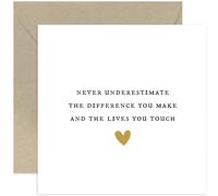 Beautiful Thank You Greeting Cards - 'Never Underestimate The Difference You Make' Gratitude and Appreciation Gift - Special Friendship Present for Best Friend - For Sister, Mum, Daughter, Wife