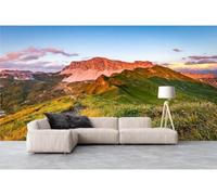 Beautiful Three Dimensional Colourful Mountain Peaks Art 3D Wallpaper Premium Textured Silk Study Dining Living Room Bedroom Sofa TV Wall Easy Install-300cm×210cm