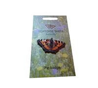 Beautiful Tortoise shell Butterfly Pin Badge