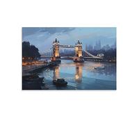 Beautiful Tower Bridge Wall Art Canvas Poster Classical City Vintage Cityscape Wall Decor Poster Dormitory Decor Painting Art