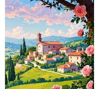 Beautiful Town Houses 300 Piece Jigsaw Puzzles for Adults 35x35cm, adult jigsaw puzzles 300 Pieces, Challenging&Brainteasing Puzzle Family Games, Beautiful Decoration puzzle
