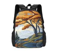 Beautiful trees in autumn Backpack Unisex 15.6 Inch Laptop Black Daypack | This Unisex 600d Oxford Daypack Is Water Resistant, Fits 15.6 Inch Laptops, Perfect For Work, Gym And Holiday Gifting.