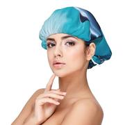 Beautiful Underwater World Dolphins Coral Bonnet for Hair Protection, Sleep Cap for Women and Men, Soft Satin Sleep Cap with Elastic Band, Black, One size