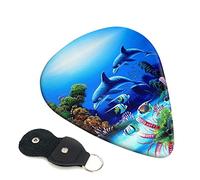 Beautiful Underwater World Dolphins Coral Guitar Plectrum 6-Piece Set For Acoustic Guitar, Electric Guitar, Bass, Ukulele - Thin, Medium And Thick