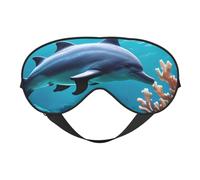Beautiful Underwater World Dolphins Coral Print Functionality Outdoor Travel Eye Mask Breathable Camping Meditation Yoga Friendly