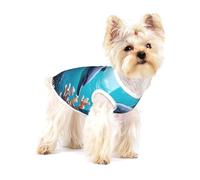 Beautiful Underwater World Dolphins Coral Print Lightweight Tank Top for Dogs Dog Shirts for Small Dogs Stretchy T Shirts Sleeveless Vest