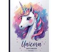 Beautiful Unicorn Sketchbook: Beautiful Unicorn Sketchbook Cover, 112 Pages, 8.5 x 11 Page Size, 110 Blank Pages, Beautiful colors Background Sketchbook For All Kids.