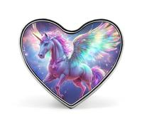 Beautiful Unicorns Colorful Wings G-alaxy Heart Metal Brooches 1 Inch Memorial Badges Exquisite Decorations Pins for Clothing