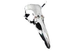 BEAUTIFUL UNIQUE RAVEN SKULL SILVER PENDANT NECKLACE WICCAN JEWELLERY/biker, steampunk, pagan, supplied on cord necklace/available also with chain for chain put B01FUDSSLO in to amazon search bar