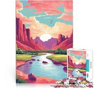 Beautiful Valley Mountain1000 Piece Puzzle For teenagers Challenging Game and Family Play deal as gifts for the whole family 38x26cm